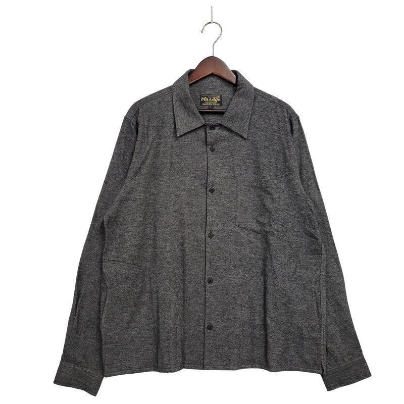【中古品】【メンズ】 HEADWAYZ ヘッドウェイズ TYPE VSL9 PLAIN FLANNEL SHIRT プレーンフランネルシャツ 長袖 トップス 145-251212-kh-04-izu サイズ：L カラー：ブラック 万代Net店