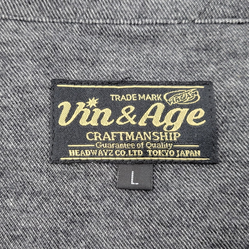 【中古品】【メンズ】 HEADWAYZ ヘッドウェイズ TYPE VSL9 PLAIN FLANNEL SHIRT プレーンフランネルシャツ 長袖 トップス 145-251212-kh-04-izu サイズ：L カラー：ブラック 万代Net店