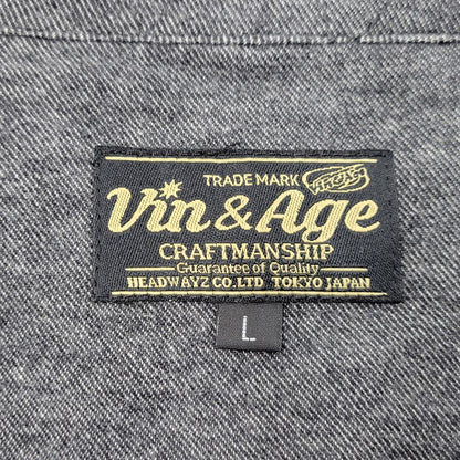 【中古品】【メンズ】 HEADWAYZ ヘッドウェイズ TYPE VSL9 PLAIN FLANNEL SHIRT プレーンフランネルシャツ 長袖 トップス 145-251212-kh-04-izu サイズ：L カラー：ブラック 万代Net店