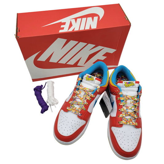 【中古美品】【メンズ】 NIKE ナイキ × FRUiTY PEBBLES フルーティ ペブルス DUNK LOW QS DH8009-600 ダンク ロー QS スニーカー シューズ 靴 160-251204-as-19-izu サイズ：27cm カラー：HABANERO RED/LASER BLUE-WHITE 万代Net店