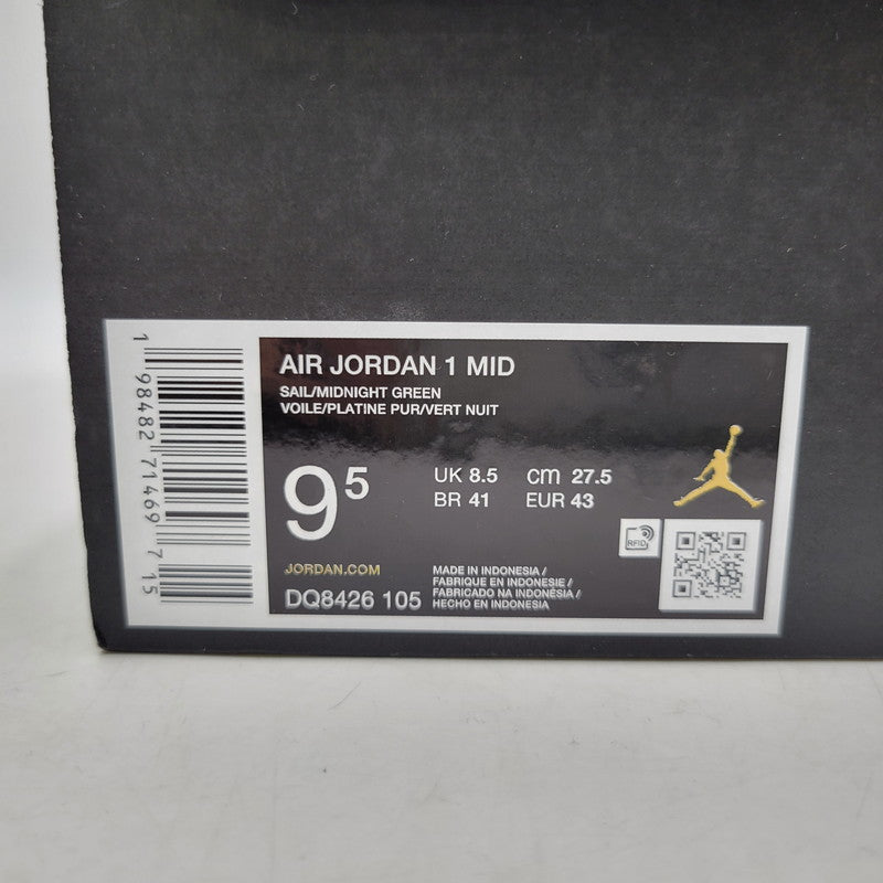 【中古美品】【メンズ】 NIKE ナイキ AIR JORDAN 1 MID DQ8426-105 エアジョーダン 1 ミッド スニーカー シューズ 靴 160-251204-as-26-izu サイズ：27.5cm カラー：SAIL/MIDNIGHT GREEN 万代Net店
