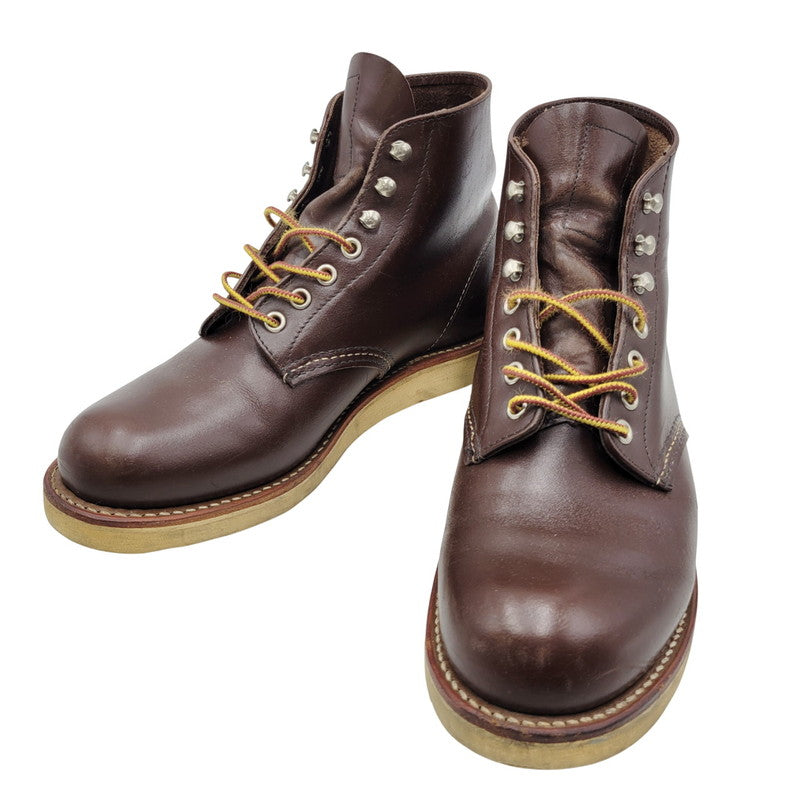 【中古品】【メンズ】 RED WING レッドウィング 8134 USA製 2010年製 刺繍羽タグ 6INCH CLASSIC PLAIN TOE 6インチ クラシック プレーン トゥ シューズ ブーツ 靴 164-251201-cs-13-izu サイズ：26.5cm カラー：ブラウン 万代Net店
