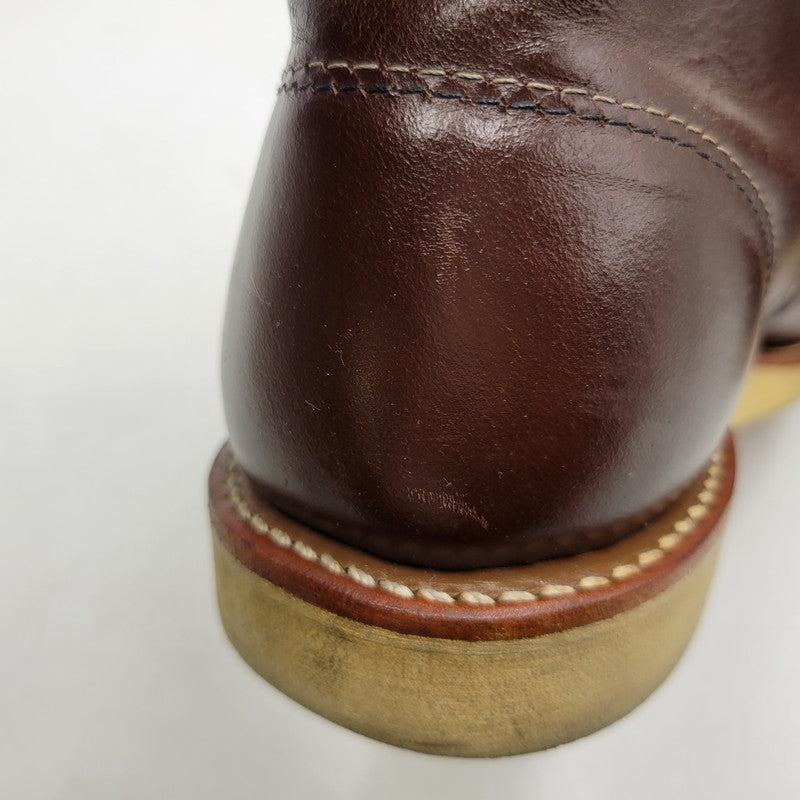 【中古品】【メンズ】 RED WING レッドウィング 8134 USA製 2010年製 刺繍羽タグ 6INCH CLASSIC PLAIN TOE 6インチ クラシック プレーン トゥ シューズ ブーツ 靴 164-251201-cs-13-izu サイズ：26.5cm カラー：ブラウン 万代Net店