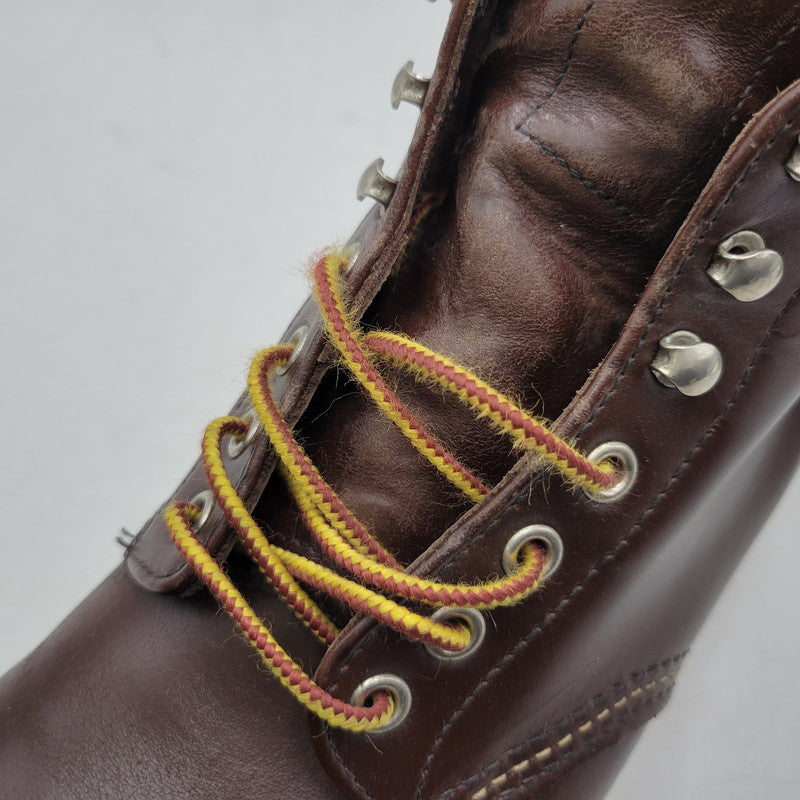 【中古品】【メンズ】 RED WING レッドウィング 8134 USA製 2010年製 刺繍羽タグ 6INCH CLASSIC PLAIN TOE 6インチ クラシック プレーン トゥ シューズ ブーツ 靴 164-251201-cs-13-izu サイズ：26.5cm カラー：ブラウン 万代Net店