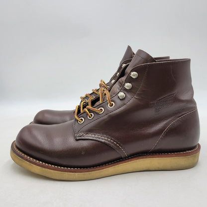 【中古品】【メンズ】 RED WING レッドウィング 8134 USA製 2010年製 刺繍羽タグ 6INCH CLASSIC PLAIN TOE 6インチ クラシック プレーン トゥ シューズ ブーツ 靴 164-251201-cs-13-izu サイズ：26.5cm カラー：ブラウン 万代Net店