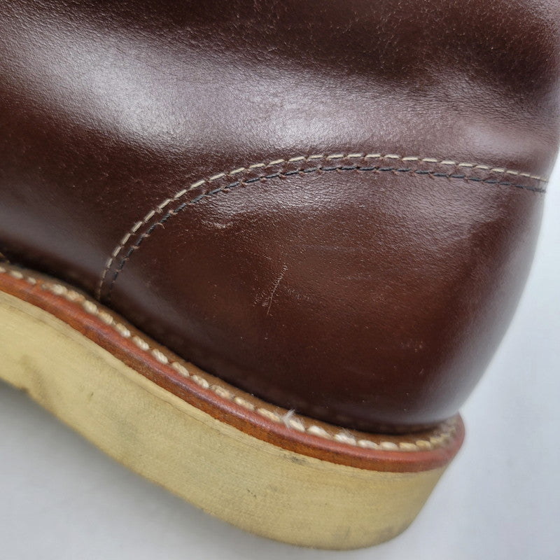 【中古品】【メンズ】 RED WING レッドウィング 8134 USA製 2010年製 刺繍羽タグ 6INCH CLASSIC PLAIN TOE 6インチ クラシック プレーン トゥ シューズ ブーツ 靴 164-251201-cs-13-izu サイズ：26.5cm カラー：ブラウン 万代Net店