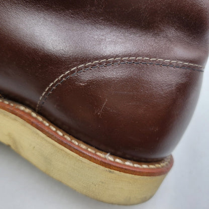 【中古品】【メンズ】 RED WING レッドウィング 8134 USA製 2010年製 刺繍羽タグ 6INCH CLASSIC PLAIN TOE 6インチ クラシック プレーン トゥ シューズ ブーツ 靴 164-251201-cs-13-izu サイズ：26.5cm カラー：ブラウン 万代Net店