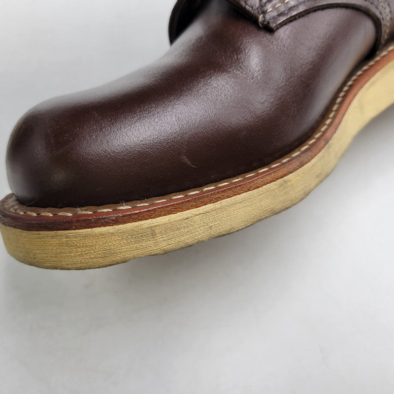 【中古品】【メンズ】 RED WING レッドウィング 8134 USA製 2010年製 刺繍羽タグ 6INCH CLASSIC PLAIN TOE 6インチ クラシック プレーン トゥ シューズ ブーツ 靴 164-251201-cs-13-izu サイズ：26.5cm カラー：ブラウン 万代Net店
