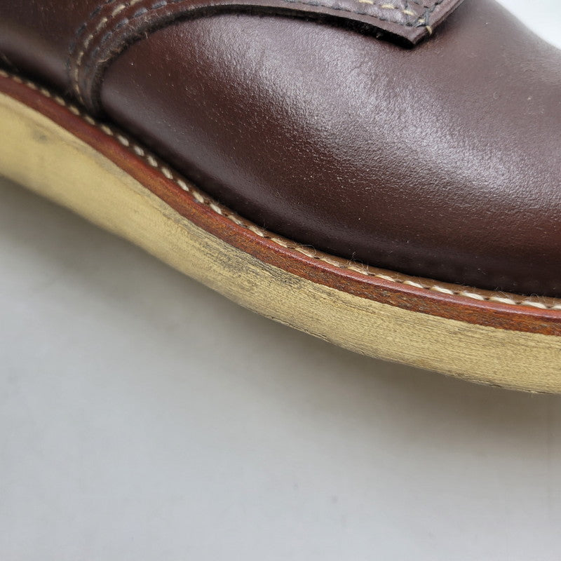 【中古品】【メンズ】 RED WING レッドウィング 8134 USA製 2010年製 刺繍羽タグ 6INCH CLASSIC PLAIN TOE 6インチ クラシック プレーン トゥ シューズ ブーツ 靴 164-251201-cs-13-izu サイズ：26.5cm カラー：ブラウン 万代Net店