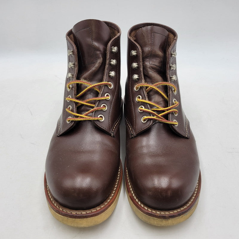 【中古品】【メンズ】 RED WING レッドウィング 8134 USA製 2010年製 刺繍羽タグ 6INCH CLASSIC PLAIN TOE 6インチ クラシック プレーン トゥ シューズ ブーツ 靴 164-251201-cs-13-izu サイズ：26.5cm カラー：ブラウン 万代Net店