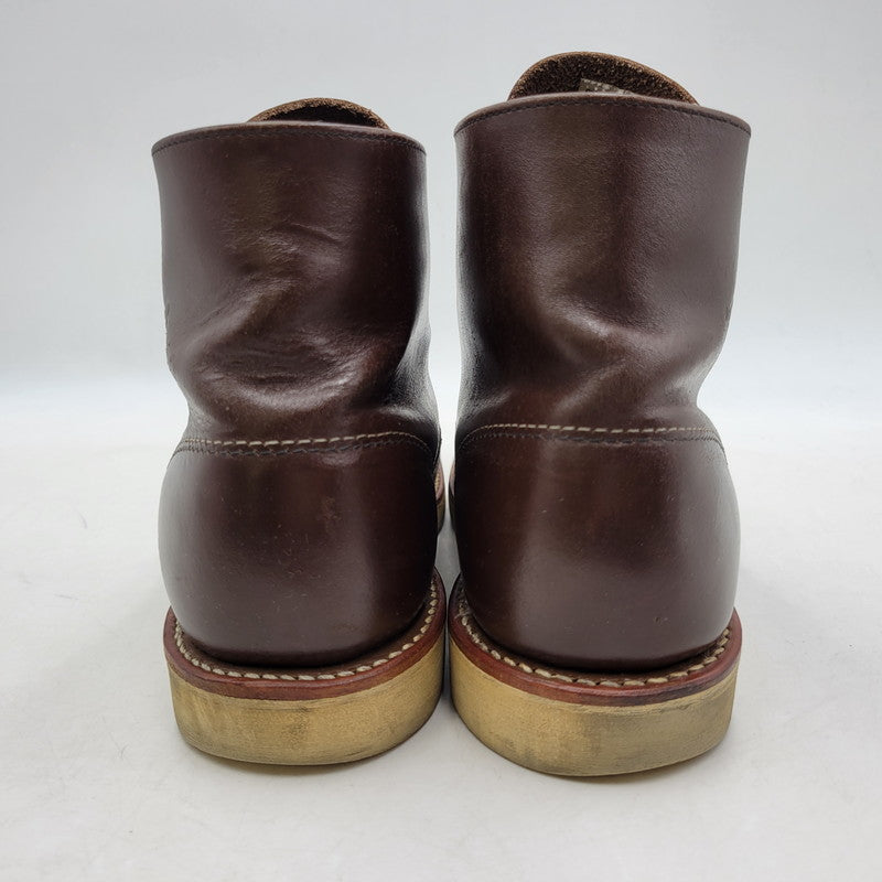 【中古品】【メンズ】 RED WING レッドウィング 8134 USA製 2010年製 刺繍羽タグ 6INCH CLASSIC PLAIN TOE 6インチ クラシック プレーン トゥ シューズ ブーツ 靴 164-251201-cs-13-izu サイズ：26.5cm カラー：ブラウン 万代Net店
