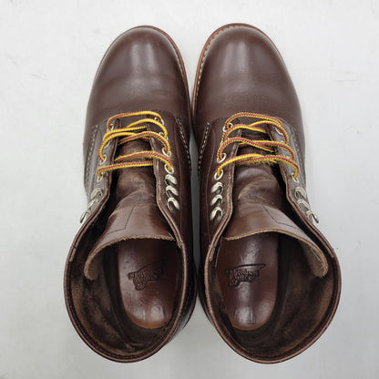 【中古品】【メンズ】 RED WING レッドウィング 8134 USA製 2010年製 刺繍羽タグ 6INCH CLASSIC PLAIN TOE 6インチ クラシック プレーン トゥ シューズ ブーツ 靴 164-251201-cs-13-izu サイズ：26.5cm カラー：ブラウン 万代Net店