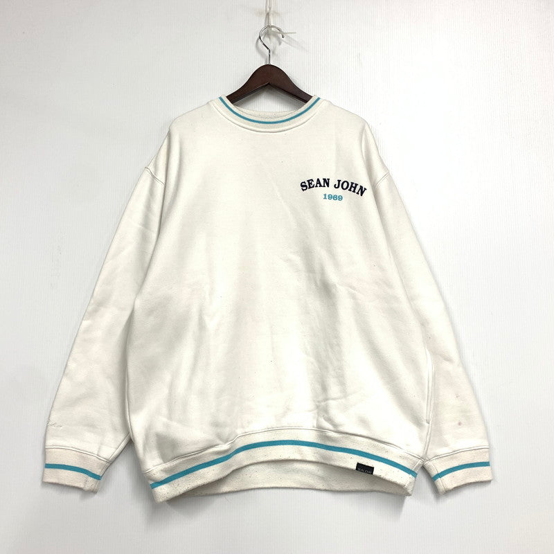 【中古品】【メンズ】 Sean John ショーンジョン 黒タグ 00S SWEATSHIRT スウェット シャツ トップス トレーナー 146-251206-ya-11-izu サイズ：XXXL カラー：WHITE 万代Net店