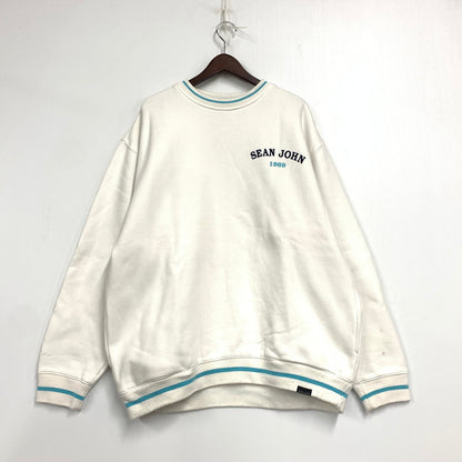 【中古品】【メンズ】 Sean John ショーンジョン 黒タグ 00S SWEATSHIRT スウェット シャツ トップス トレーナー 146-251206-ya-11-izu サイズ：XXXL カラー：WHITE 万代Net店