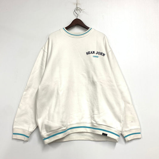 【中古品】【メンズ】 Sean John ショーンジョン 黒タグ 00S SWEATSHIRT スウェット シャツ トップス トレーナー 146-251206-ya-11-izu サイズ：XXXL カラー：WHITE 万代Net店