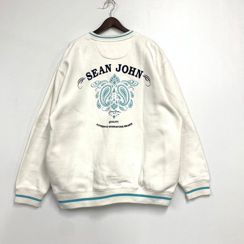 【中古品】【メンズ】 Sean John ショーンジョン 黒タグ 00S SWEATSHIRT スウェット シャツ トップス トレーナー 146-251206-ya-11-izu サイズ：XXXL カラー：WHITE 万代Net店