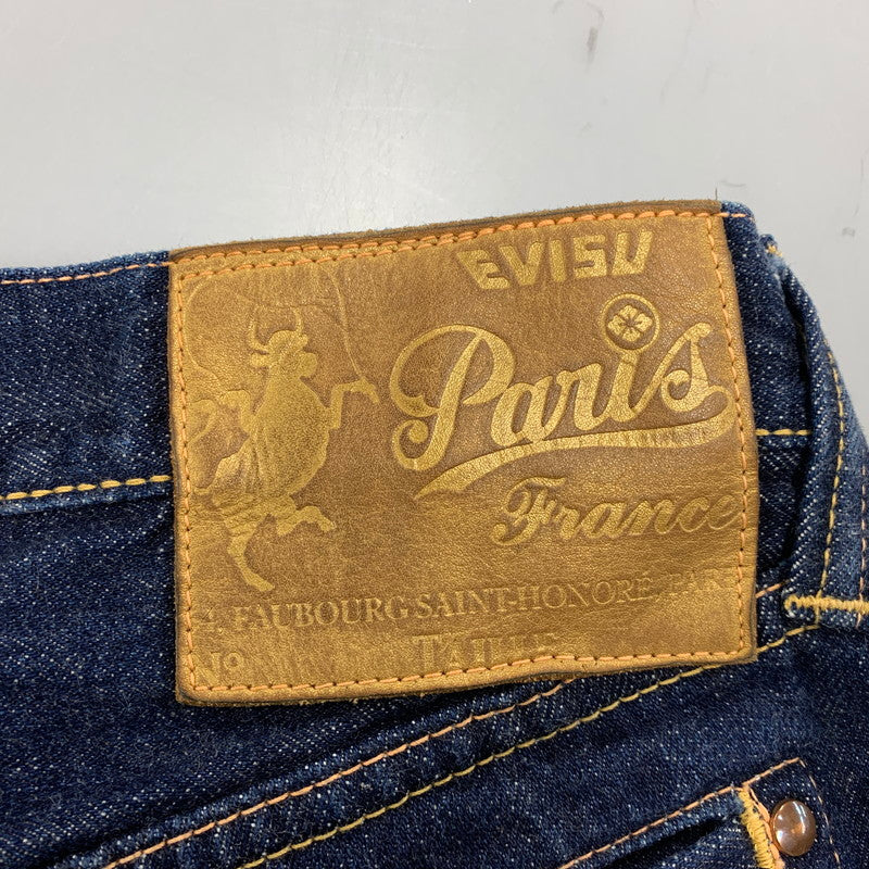 【中古品】【メンズ】 EVISU×SIOTANI BROTHERS エヴィス×シオタニブラザーズ BIG SEAGULL&SKULL DENIM SHORT ビッグ シーガル ＆ スカル デニム ショート ボトムス ズボン 156-251201-cs-04-izu サイズ：32×33 カラー：インディゴ 万代Net店