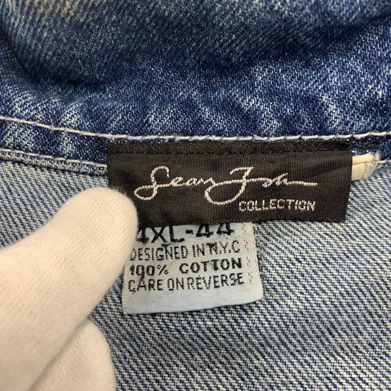 【現状渡し品】【メンズ】 SEAN JOHN COLLECTION ショーン ジョン コレクション 90S-00S DENIM JACKET デニム ジャケット アウター 146-251201-cs-01-izu サイズ：4XL カラー：インディゴ 万代Net店