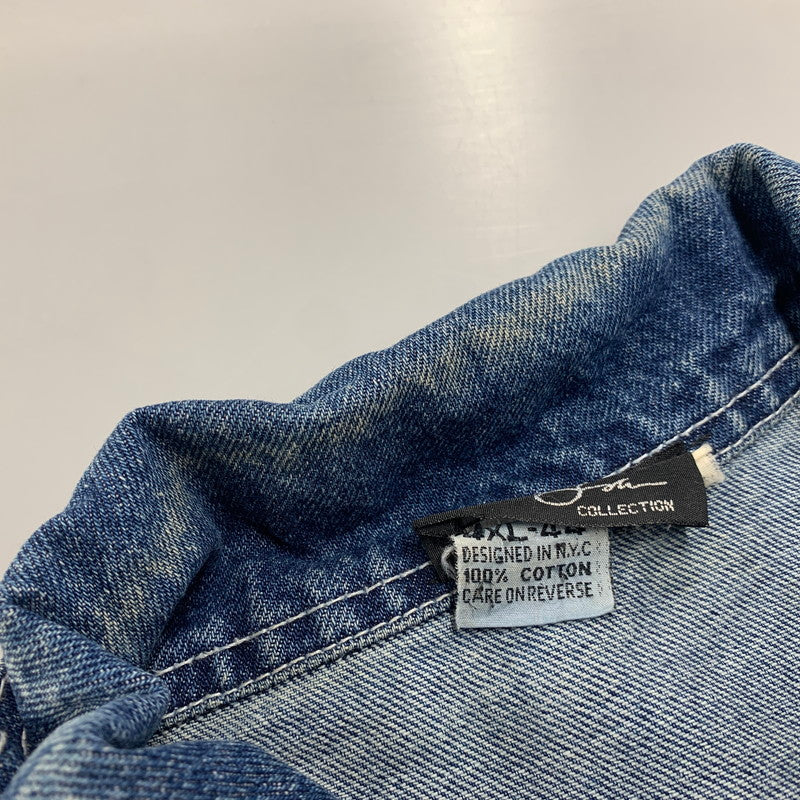 【現状渡し品】【メンズ】 SEAN JOHN COLLECTION ショーン ジョン コレクション 90S-00S DENIM JACKET デニム ジャケット アウター 146-251201-cs-01-izu サイズ：4XL カラー：インディゴ 万代Net店