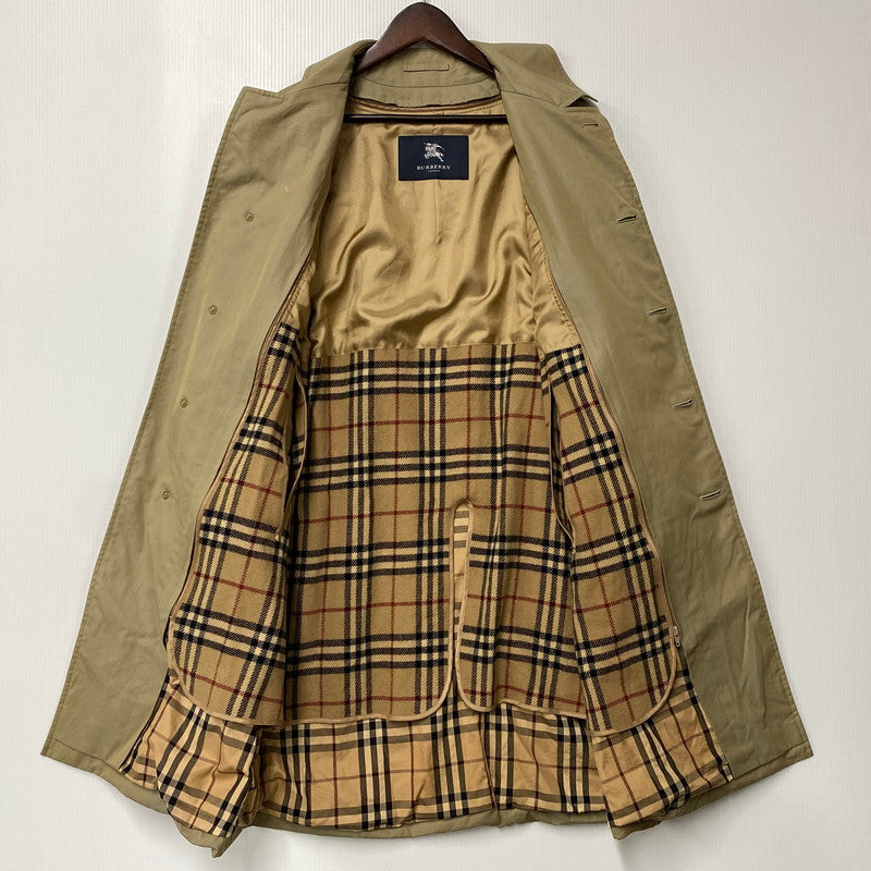 【中古品】【メンズ】 BURBERRY LONDON バーバリー ロンドン NOVA CHECK LINER ノバ チェック ライナー SOUTIEN COLLAR COAT ステン カラー コート アウター 141-251205-ya-17-izu サイズ：下記参照 カラー：ベージュ 万代Net店