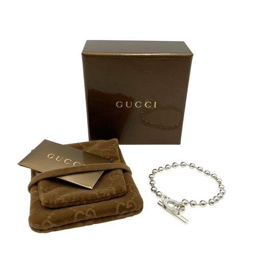 【中古品】【レディース】 GUCCI グッチ AG925 BALL CHAIN BRACELET ボール チェーン ブレスレット アクセサリー 182-251204-cs-14-izu サイズ：18 カラー：シルバー 万代Net店