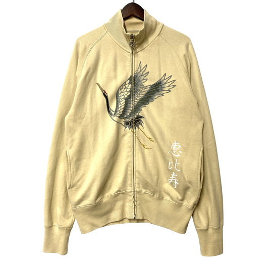 【中古品】【メンズ】 RIB COLLAR ZIP UP SWEATSHIRT リブ カラー ジップアップ スウェットシャツ 長袖 トップス 145-251202-km-03-izu サイズ：L カラー：ベージュ 万代Net店