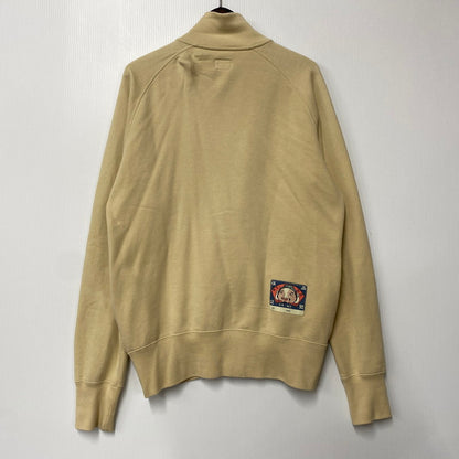 【中古品】【メンズ】 RIB COLLAR ZIP UP SWEATSHIRT リブ カラー ジップアップ スウェットシャツ 長袖 トップス 145-251202-km-03-izu サイズ：L カラー：ベージュ 万代Net店