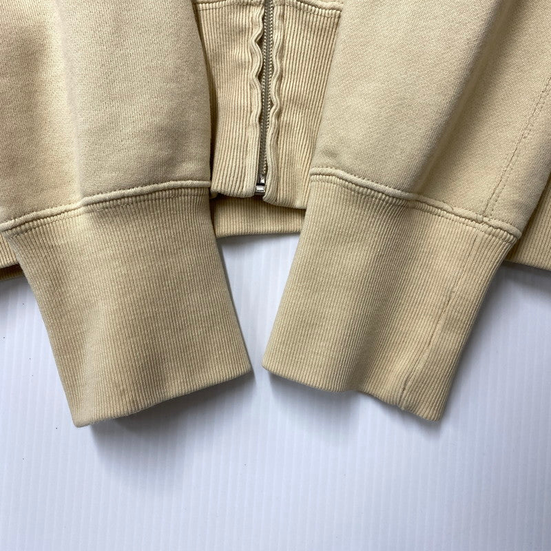 【中古品】【メンズ】 RIB COLLAR ZIP UP SWEATSHIRT リブ カラー ジップアップ スウェットシャツ 長袖 トップス 145-251202-km-03-izu サイズ：L カラー：ベージュ 万代Net店