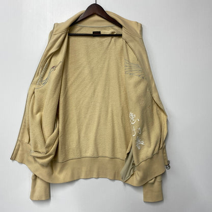 【中古品】【メンズ】 RIB COLLAR ZIP UP SWEATSHIRT リブ カラー ジップアップ スウェットシャツ 長袖 トップス 145-251202-km-03-izu サイズ：L カラー：ベージュ 万代Net店
