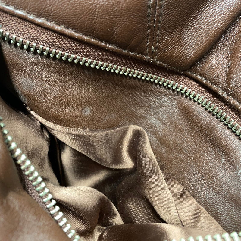 【現状渡し品】【メンズ】 OLD SUPREME オールド シュプリーム LEATHER DOWN JACKET レザー ダウン ジャケット アウター 149-251202-as-11-izu サイズ：XL カラー：ブラウン 万代Net店