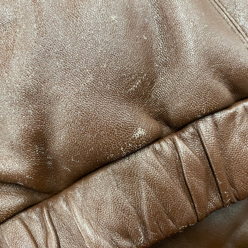 【現状渡し品】【メンズ】 OLD SUPREME オールド シュプリーム LEATHER DOWN JACKET レザー ダウン ジャケット アウター 149-251202-as-11-izu サイズ：XL カラー：ブラウン 万代Net店