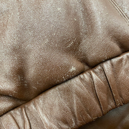 【現状渡し品】【メンズ】 OLD SUPREME オールド シュプリーム LEATHER DOWN JACKET レザー ダウン ジャケット アウター 149-251202-as-11-izu サイズ：XL カラー：ブラウン 万代Net店