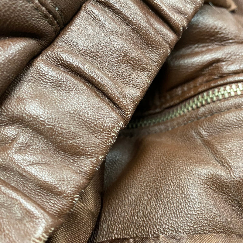 【現状渡し品】【メンズ】 OLD SUPREME オールド シュプリーム LEATHER DOWN JACKET レザー ダウン ジャケット アウター 149-251202-as-11-izu サイズ：XL カラー：ブラウン 万代Net店