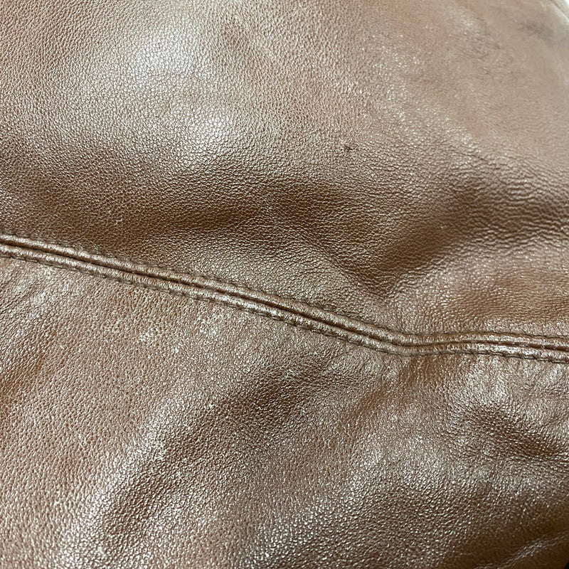 【現状渡し品】【メンズ】 OLD SUPREME オールド シュプリーム LEATHER DOWN JACKET レザー ダウン ジャケット アウター 149-251202-as-11-izu サイズ：XL カラー：ブラウン 万代Net店