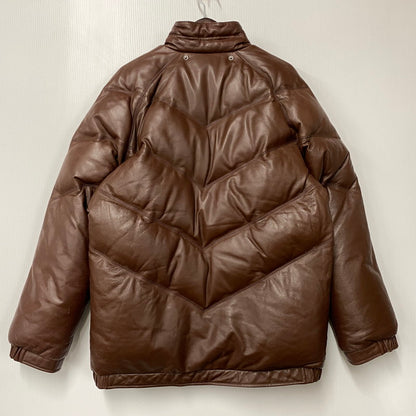 【現状渡し品】【メンズ】 OLD SUPREME オールド シュプリーム LEATHER DOWN JACKET レザー ダウン ジャケット アウター 149-251202-as-11-izu サイズ：XL カラー：ブラウン 万代Net店