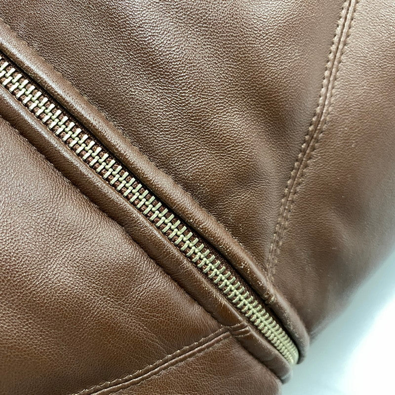 【現状渡し品】【メンズ】 OLD SUPREME オールド シュプリーム LEATHER DOWN JACKET レザー ダウン ジャケット アウター 149-251202-as-11-izu サイズ：XL カラー：ブラウン 万代Net店