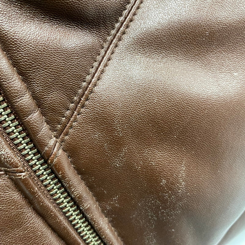 【現状渡し品】【メンズ】 OLD SUPREME オールド シュプリーム LEATHER DOWN JACKET レザー ダウン ジャケット アウター 149-251202-as-11-izu サイズ：XL カラー：ブラウン 万代Net店