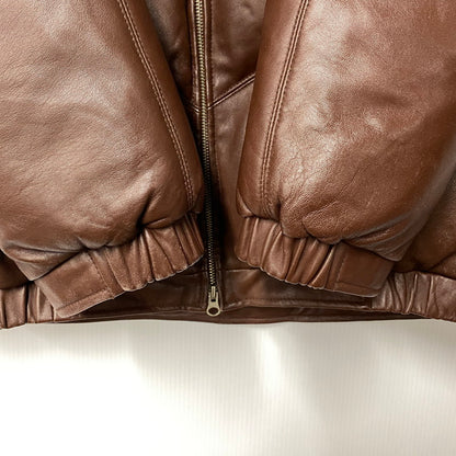 【現状渡し品】【メンズ】 OLD SUPREME オールド シュプリーム LEATHER DOWN JACKET レザー ダウン ジャケット アウター 149-251202-as-11-izu サイズ：XL カラー：ブラウン 万代Net店