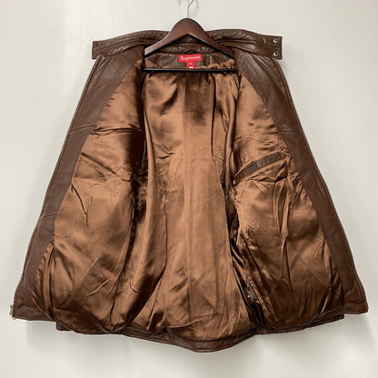 【現状渡し品】【メンズ】 OLD SUPREME オールド シュプリーム LEATHER DOWN JACKET レザー ダウン ジャケット アウター 149-251202-as-11-izu サイズ：XL カラー：ブラウン 万代Net店