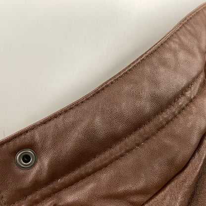 【現状渡し品】【メンズ】 OLD SUPREME オールド シュプリーム LEATHER DOWN JACKET レザー ダウン ジャケット アウター 149-251202-as-11-izu サイズ：XL カラー：ブラウン 万代Net店