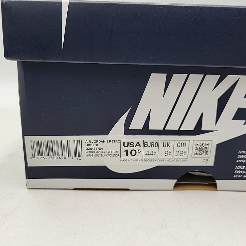 【中古品】【メンズ】 NIKE ナイキ AIR JORDAN 1 RETRO HIGH OG DZ5485-401 エア ジョーダン 1 レトロ ハイ OG スニーカー シューズ 靴 160-251202-as-02-izu サイズ：28.5cm カラー：MIDNIGHT NAVY/BLACK-WHITE-SAIL 万代Net店