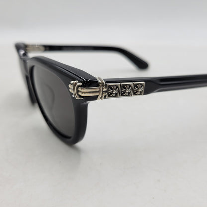 【中古品】【メンズ/レディース】 CHROME HEARTS クロムハーツ SMOKE SHOW スモークショー サングラス アイウェア 190-251214-as-01-izu サイズ：52□21-153 カラー：ブラック 万代Net店