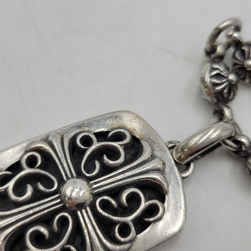 【中古品】【メンズ/レディース】 CHROME HEARTS クロムハーツ CROSS BALL CHAIN #1 KEEPER クロスボール チェーン キーパー ネックレス アクセサリー 190-251214-as-18-izu カラー：シルバー 万代Net店