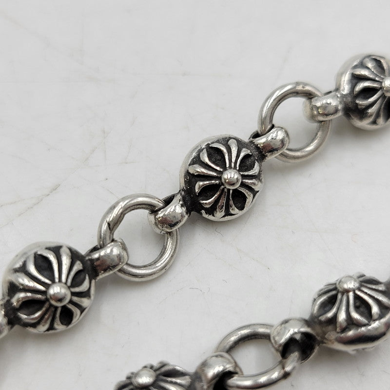 【中古品】【メンズ/レディース】 CHROME HEARTS クロムハーツ CROSS BALL CHAIN #1 KEEPER クロスボール チェーン キーパー ネックレス アクセサリー 190-251214-as-18-izu カラー：シルバー 万代Net店