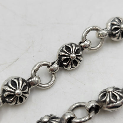 【中古品】【メンズ/レディース】 CHROME HEARTS クロムハーツ CROSS BALL CHAIN #1 KEEPER クロスボール チェーン キーパー ネックレス アクセサリー 190-251214-as-18-izu カラー：シルバー 万代Net店