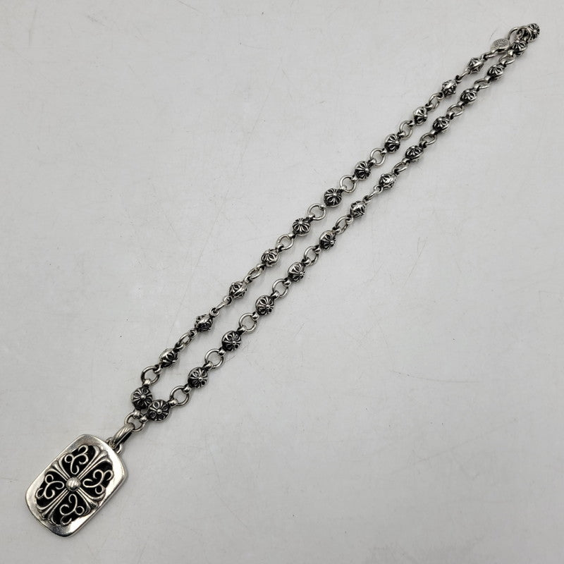 【中古品】【メンズ/レディース】 CHROME HEARTS クロムハーツ CROSS BALL CHAIN #1 KEEPER クロスボール チェーン キーパー ネックレス アクセサリー 190-251214-as-18-izu カラー：シルバー 万代Net店