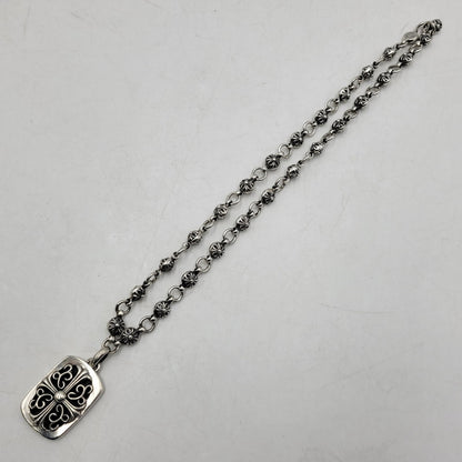 【中古品】【メンズ/レディース】 CHROME HEARTS クロムハーツ CROSS BALL CHAIN #1 KEEPER クロスボール チェーン キーパー ネックレス アクセサリー 190-251214-as-18-izu カラー：シルバー 万代Net店