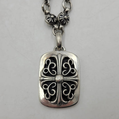 【中古品】【メンズ/レディース】 CHROME HEARTS クロムハーツ CROSS BALL CHAIN #1 KEEPER クロスボール チェーン キーパー ネックレス アクセサリー 190-251214-as-18-izu カラー：シルバー 万代Net店