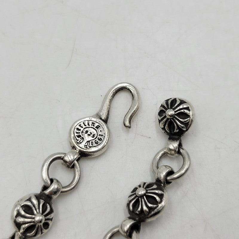 【中古品】【メンズ/レディース】 CHROME HEARTS クロムハーツ CROSS BALL CHAIN #1 KEEPER クロスボール チェーン キーパー ネックレス アクセサリー 190-251214-as-18-izu カラー：シルバー 万代Net店