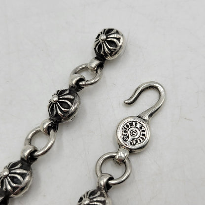 【中古品】【メンズ/レディース】 CHROME HEARTS クロムハーツ CROSS BALL CHAIN #1 KEEPER クロスボール チェーン キーパー ネックレス アクセサリー 190-251214-as-18-izu カラー：シルバー 万代Net店